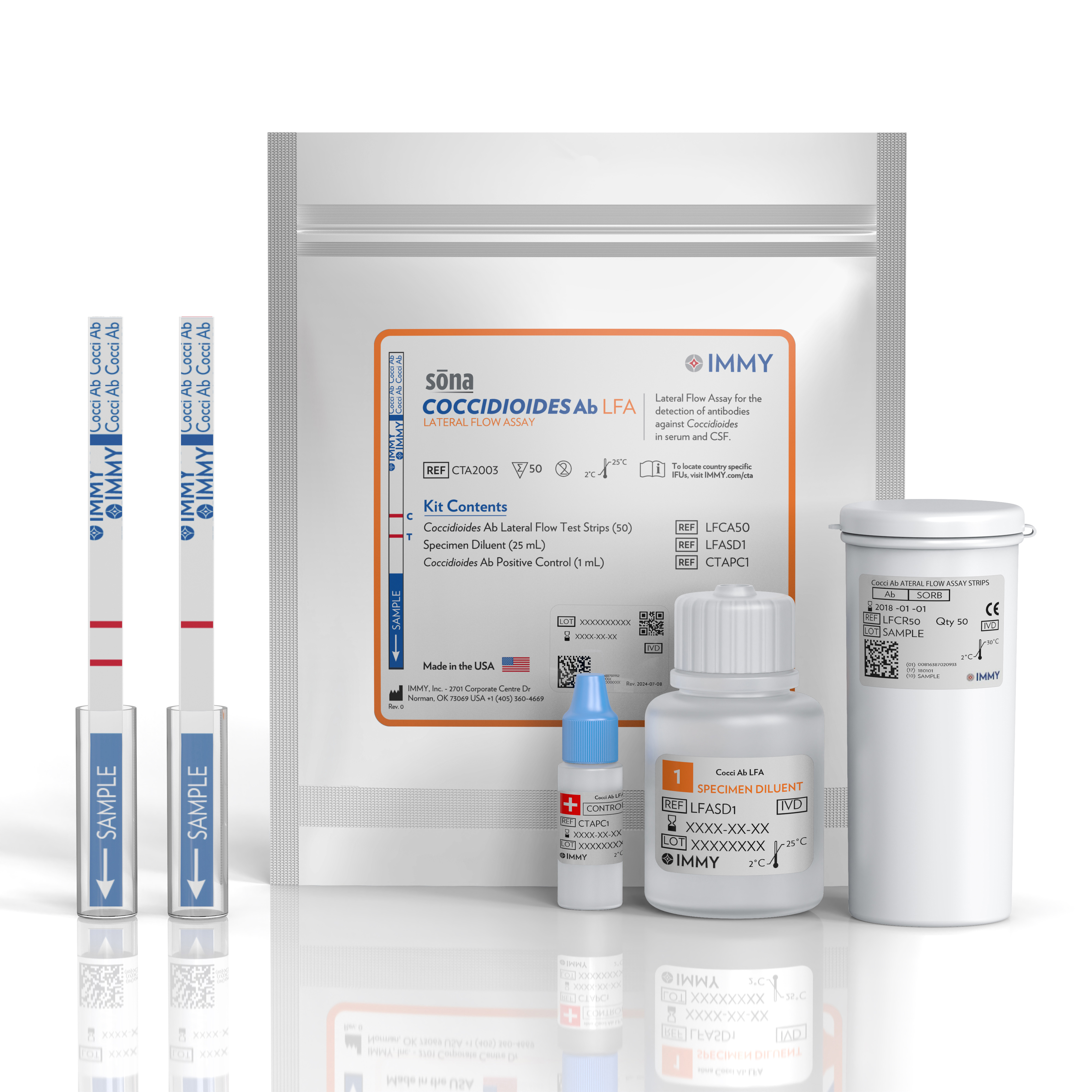 Coccidioides Valley Fever Diagnostic Test: Rapid IMMY LFA Detection